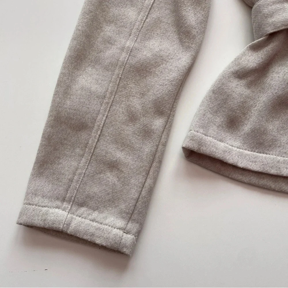 GUESS Tie Winter Jacket Cozy Coat Beige Tan Neutral Size Medium Gold Hardware - Picture 12 of 15